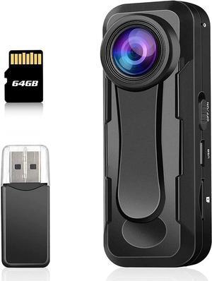 BOBLOV W1 64GB HD 1080P Body Worn Camera, Wearable Body Camera with 2 Clips, Loop Recording Video Camera, Support Time Stamp, Back Clip for Traveling, Driver, Delivery Man, Lecture Recording