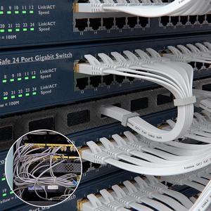 Ethernet Cable 100 ft, High Speed Cat 6e/Cat 6 Long Ethernet Cable with Snagless Rj45 Connector, High Speed Patch Cord Than Cat5e/Cat5, Flat White Shielded LAN Cable for Modem