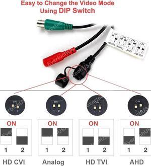 Evertech 1080p HD 4in1 AHD TVI CVI, Analog Indoor Mini Hidden Camera with Wide Angle Pinhole Lens
