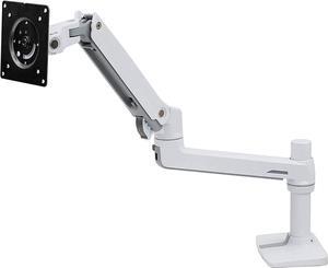 Ergotron LX Premium Monitor Arm, Single Monitor Desk Mount fits Flat Curved Ultrawide Computer Monitors up to 34 Inches, 7 to 25 lbs, VESA 75x75mm or 100x100mm White
