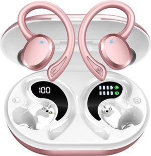 Wireless Earbuds Bluetooth Headphones, Bluetooth 5.3 Earbuds with Immersive HiFi Stereo, 2023 New 48Hrs Wireless Ear Buds Over Ear, ENC Mic, Comfortable Sport Earhooks, IP7 Waterproof in Ear Earphones