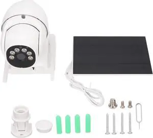 Solar Security Cameras, 1080P HD Outdoor Solar Cameras Kit Intelligent Solar Camera, Night Vision, 360 Degree Rotation