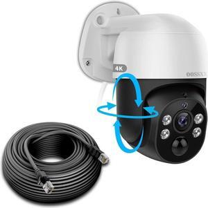 OOSSXX (PoE 4K PTZ Extend Camera) 2-Way Audio 4K/8.0 Megapixel PTZ PoE Outdoor Home Security Camera System Wired Outdoor Video Surveillance IP Cameras
