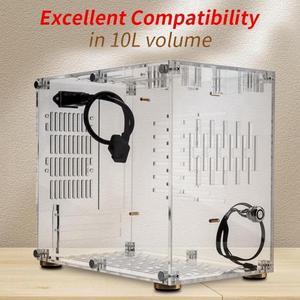 Clear Acrylic ITX Case, PC Test Bench Open Air Computer Case, 360 Degrees Open Computer Gaming Case