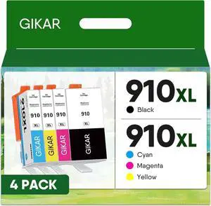 910 XL Ink 910XL Ink Cartridges Combo Pack, 910XL Ink Cartridges Printers Replacement 910 Ink Work Officejet Pro 8020 Ink Cartridges 8025 8028 8030 Printer, 4 Pack