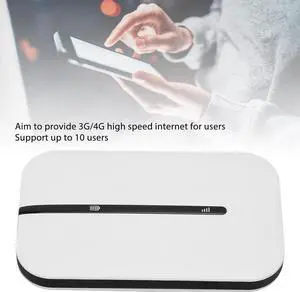 4G Mobile WiFi Router, Portable WiFi Built in 1500mAh Battery, Travel WiFi Hotspot for Phone, Laptop, Tablet, Supports 10 Device Connections