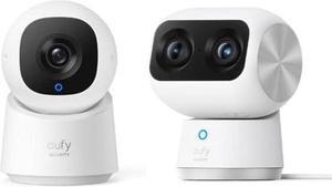 Indoor Cam C210, 1080p Resolution Security Camera with 360° PTZ + Indoor Cam S350, Dual Cameras, 4K UHD, 360° Camera, Baby Monitor, Pet Camera