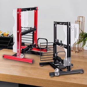 Open Air Case Frame Aluminum Alloy ATX PC Test Bench Motherboard Overclocking Computer PC Bare Frame Base Stand Open Air Computer Case Chassis (Black)