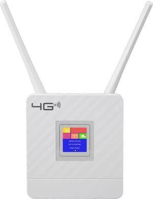 Wireless WiFi Router, 300Mbps High Gain 4G Wireless WiFi Router 2 Detachable Antenna Wear Resistant Unlocked 2.4G for Home for Europe Area (US Plug)