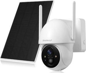 Solar Security Camera Outdoor Wireless, 2K Home/Outdoor Security Cameras Wireless, 2.4 GHz 360° Solar Security Cameras, No Blind Spots, PIR Motion Detection, 2-Way Audio, Security Camera