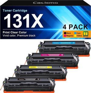 131X 131A Toner Cartridge 4 Pack M276nw Toner Cartridge Replacement 131X 131A CF210X Toner Compatible with Laseret Pro 200 Color M251nw Toner, Pro 200 Color MFP M276nw M276n M251n Printer