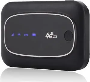 Bewinner 4G LTE Mobile WiFi Modem Mini Wireless Mobile Router Portable Pocket WiFi Router Hotspot for Indoor/Outdoor, Travel Partner Modem WiFi Gaming Router(Black)