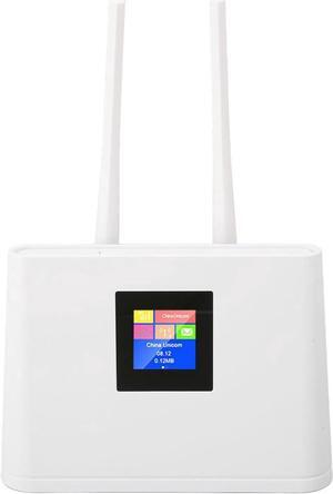 4G LTE Wireless Router with SIM Card Slot, 300Mbps Unlocked Wireless Mobile WiFi Hotspot Router with Dual Removable High Gain Antenna (US Plug)
