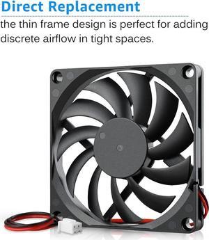 Gdstime 80mm x 80mm x 10mm DC 5V Brushless Cooling Fan 2PIN