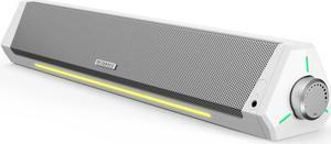 Computer Speakers, Bluetooth Soundbar, HiFi Stereo, 3.5mm Aux-in Connection, USB Powered Speakers for Desktop Monitor, PC, Laptop, Tablets