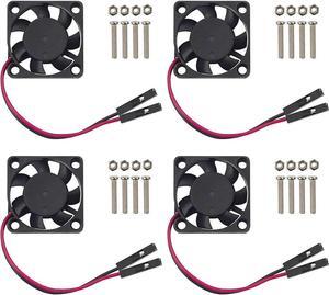 Easycargo 30mm Fan 5V 3.3V DC Quiet Fan for Raspberry Pi 5 4 3B+ 3007 (4-Sets)