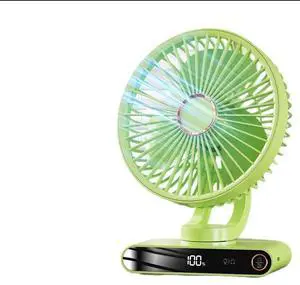 Shaking head desktop mini fan F5 digital display silent office usb charging fan Small dormitory student bed home