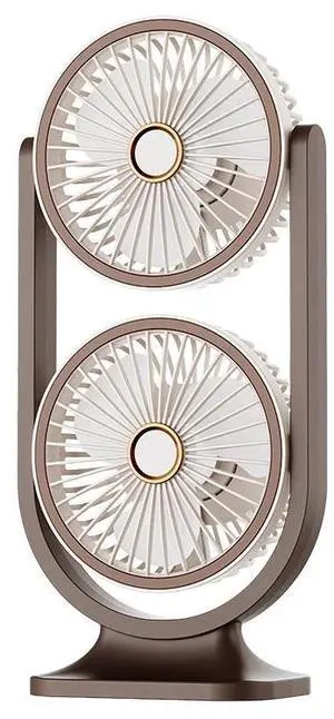 New dual-head fan, home desktop lighting fan, dormitory USB dual-head circulation fan, strong wind force, cross-border