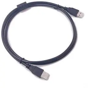 Factory direct sale of pure copper core black USB2.0 cross-docking cable, 1.5-meter USB portable hard drive data cable, male to male