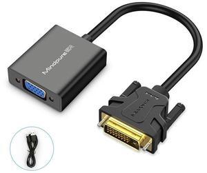 dvi to vga converter, 24+1 dvi to vga adapter, high-definition to vga conversion for computer set-top box