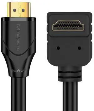 4K 90-degree elbow with right Angle, suitable for PS4 computer connection to TV, set-top box, projector, hdmi high-definition cable 2.0 version, 3 meters