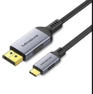 type-c to dp1.4 adapter cable, 8k60hz, bidirectional transmission between computer and mobile phone and large screen. Type-c to dp cable, 1.8 meters
