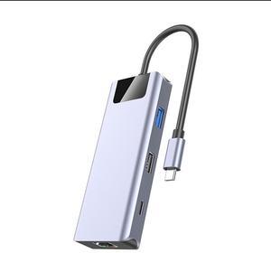 Type-C data +SD+TF eight-in-one cross-border private model type-c docking station Multi-functional interface docking station USB Hub suitable for macbook and ipad