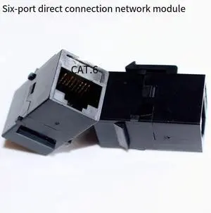 Category 6 module RJ45 Category 6 direct plug-in dual-head network cable module Long body network direct head engineering version