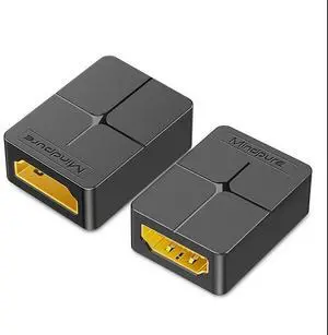Luxun mother-to-female extender signal connection adapter 4K High definition 2.0 converter elbow hdmi through head