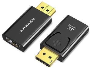 dp to hdmi adapter, 4k high-definition dp male-to-female video computer monitor adapter, dp to hdmi