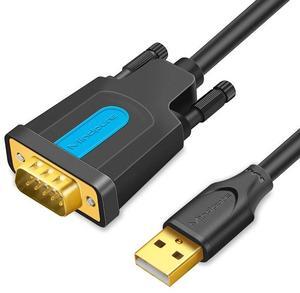 Luxun usb to Serial Port Computer printer usb to rs232 serial port data cable db9 male-to-male serial port cable 3 meters