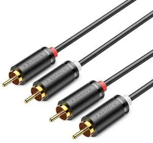Luxun 3.5mm to 2rca dual Lotus Audio cable for mobile phones, computers and audio systems, male-to-male 1:2 rca audio cable, 5.0m