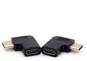 Type-C male-to-female adapter elbow USB-C up-and-down 90-degree male-to-female data cable extension adapter