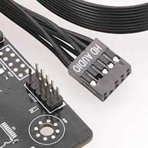 The front AUDIO extension cable of the computer motherboard, male-to-female connection, black ribbon cable, HD Audio 9-pin connection cable