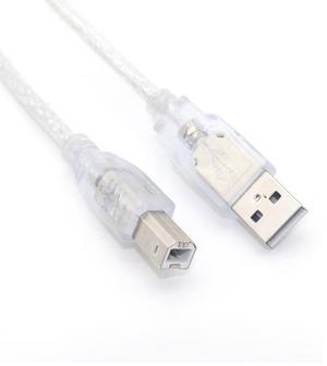 Transparent USB2.0 AM TO BM magnetic ring printing cable USB AM to BM data cable square port download cable