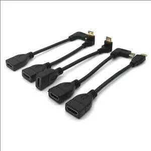 mini HDMI to HDMI 90-degree or so elbow male-to-female high-definition cable, specifically designed for single-lens reflex cameras