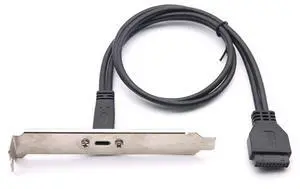3.1 The female head is connected to the PCI position screw of the rear box baffle of the IDC20P female computer host, and the fixed line for the case expansion is 0.5m
