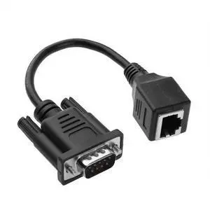 DB9 female to RJ45 adapter cable, RJ45 to DB9 network cable connector, display to network cable DB9 extender