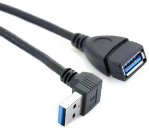 usb3.0 male to female elbow 90° extended data cable, extended computer connection, usb flash drive, mouse, USB charging interface