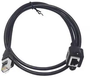 cat6e network extension cable, Super Category 5 and 6 rj45 male and female tape ear screw hole wire, can fix cat5e network cable