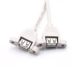 Bejise motherboard 9-hole to dual usb cable motherboard DuPont 9-pin to usb 2.0 female USB baffle cable with screws