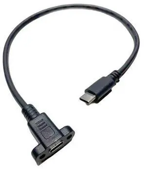 Type-c 3.1 male to Female extension cable with ear screw holes USB3.1 Full-function 4K audio and video data cable