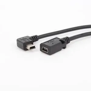 mini5p revolution female 90-degree elbow up, down, left and right to MINI USB female mini data extension cable