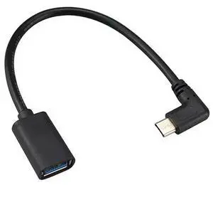 90-degree elbow Type-C to USB3.0 female OTG data cable for connecting a laptop or mobile phone to a USB flash drive OTG adapter
