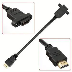 HDMI male-to-female ear-ear extension cable, pure copper 19+1 HDMI 4K*2K high-definition cable, can fix TV cable