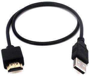 USB to HDMI public power cable, 0.5-meter HDMI cable, HDMI public to USB power connection cable for computer