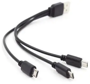 This three-in-one charging cable comes with three Android micro interface charging cables and three data cables