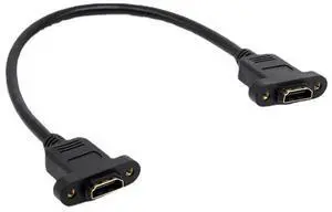 Factory direct sales HDMI female to female extension cable with ear screw holes, hdmi dual female head connection cable, all copper over 4K