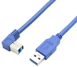 90-degree elbow usb3.0 printer and scanner data cable usb3.0 square socket Am to Bm elbow data cable copper
