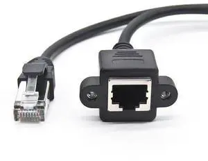 The network cable extension cable with ear screw holes can fix the rj45 male to female extension cable and the cate5 network port panel cable